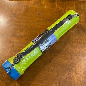 Lime, green blue and black artist tube. Store, kids, artwork, or as a portfolio.